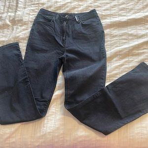 ASOS Collusion black faded flare jeans